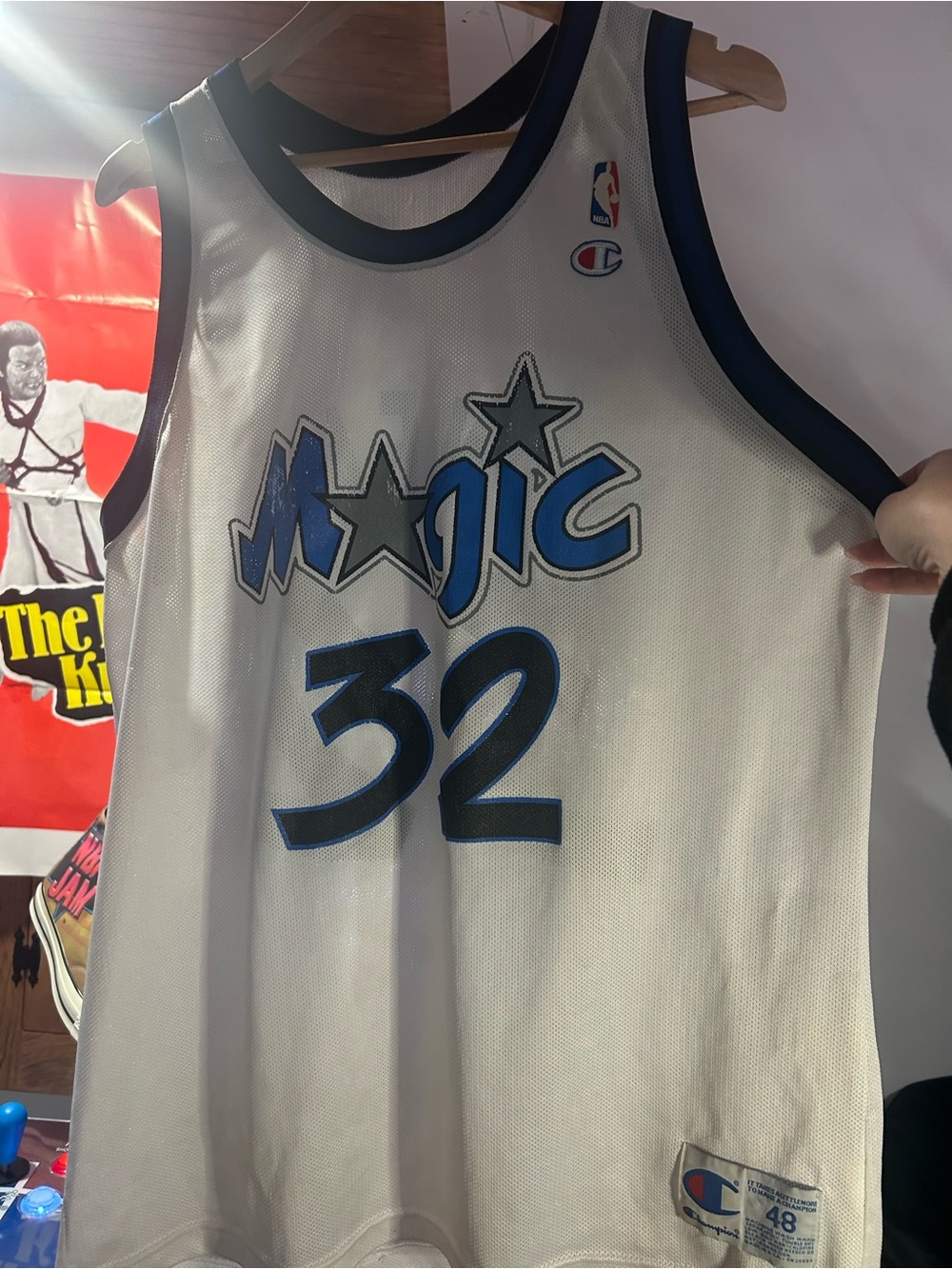 Shaquille Shaq O’Neal Champion Orlando Magic Basketball Jersey